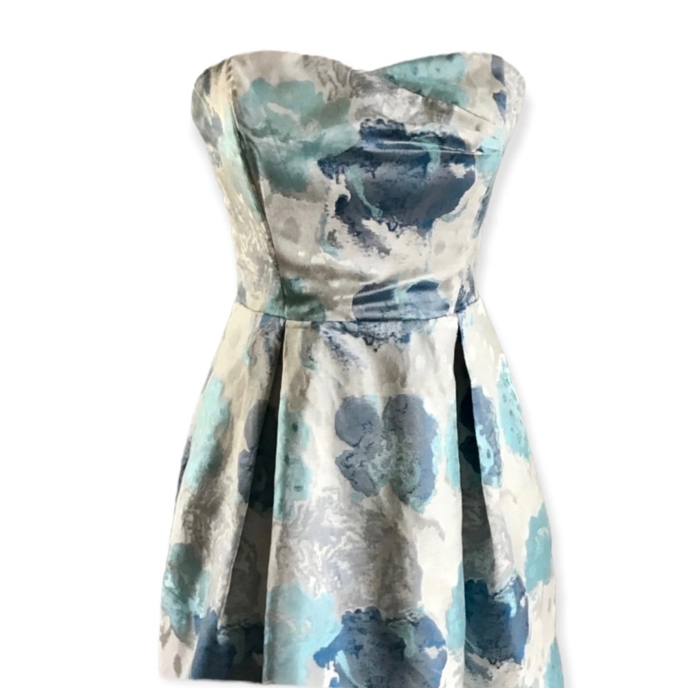 Ark & Co Strapless Dress Floral Print Fit and Flare Size Medium